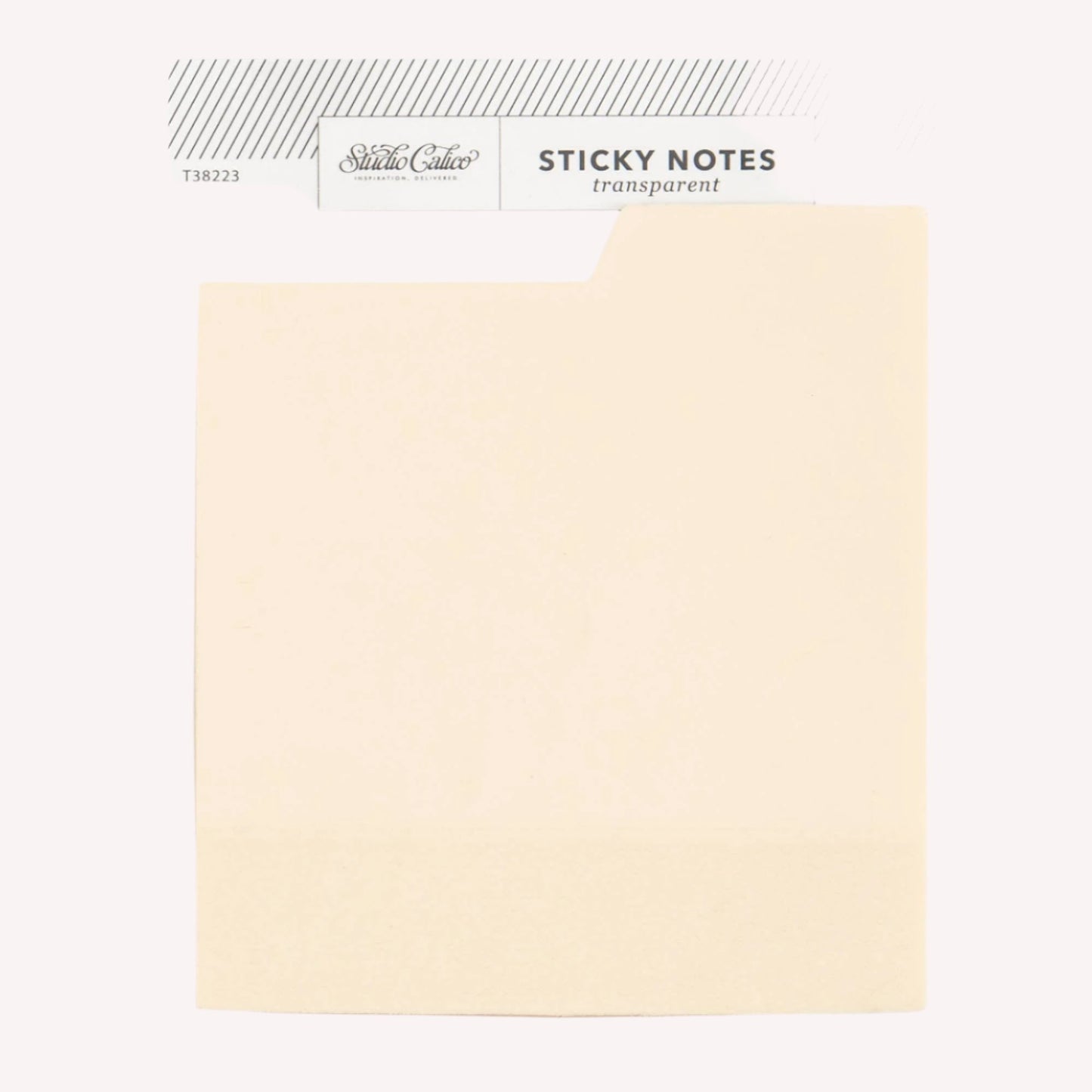 Tabbed Transparent Sticky Notes - Cream