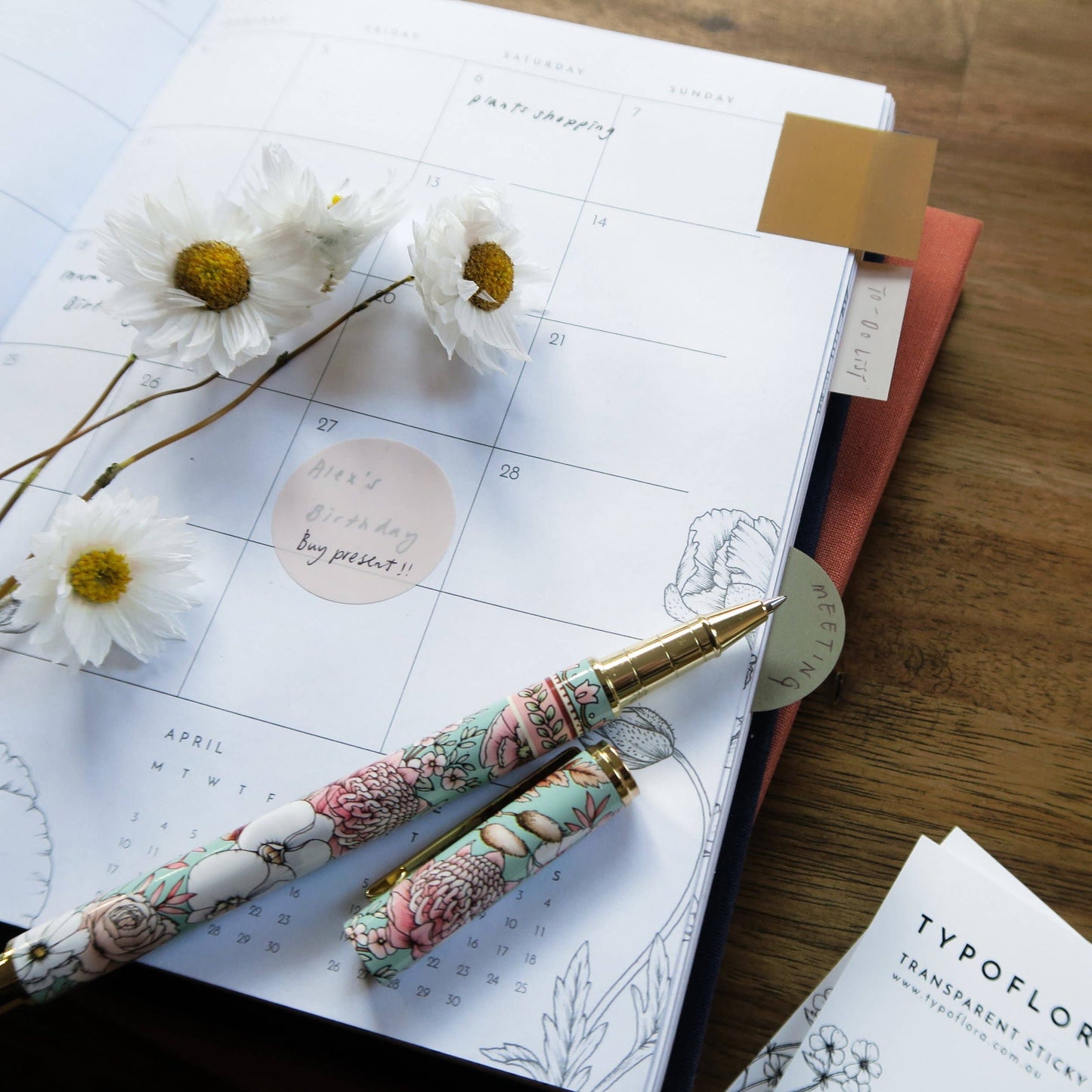 Transparent Sticky Notes - Mocha + Latte Circle