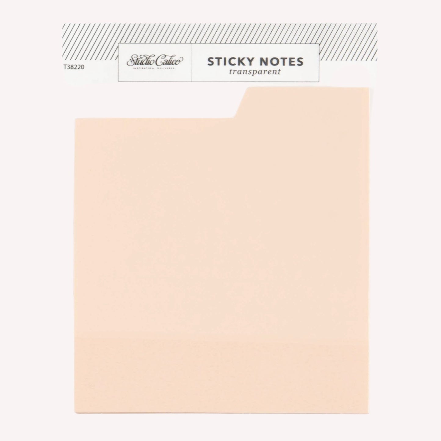 Tabbed Transparent Sticky Notes - Pink